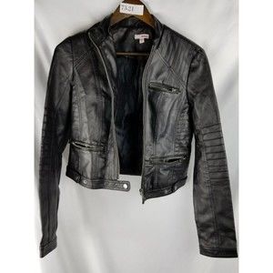 Bongo Vegan Faux Leather Jacket M Women's Black Used